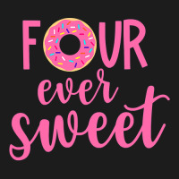 Four Ever Sweet 4th Birthday Decoration Donut Girl Kids Hoodie & Jogger Set | Artistshot