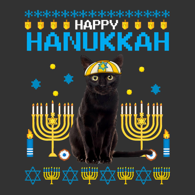 Black Cat Chanukah Jewish Ugly Hanukkah Sweater Pajama Baby Bodysuit | Artistshot