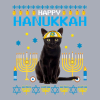 Black Cat Chanukah Jewish Ugly Hanukkah Sweater Pajama Tank Dress | Artistshot