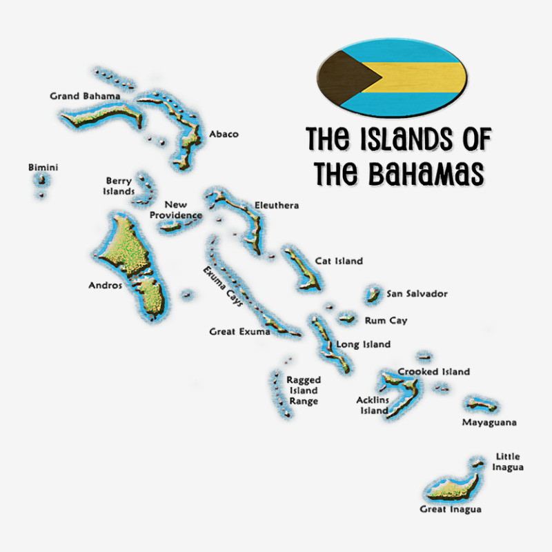 Bahamas, The Islands Of, Map Classic T-shirt by Davidartist | Artistshot