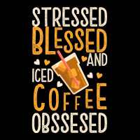 Limited Edition Stressed Blessed And Iced Coffee Obsessed Kids Cap | Artistshot