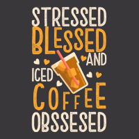 Limited Edition Stressed Blessed And Iced Coffee Obsessed Ladies Curvy T-shirt | Artistshot