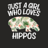 Just A Girl Who Loves Hippos Gift For Women Horse River Herd Ladies Fitted T-shirt | Artistshot