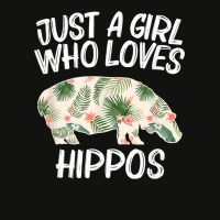 Just A Girl Who Loves Hippos Gift For Women Horse River Herd Scorecard Crop Tee | Artistshot