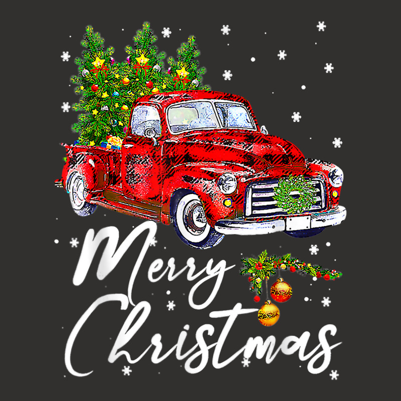 Merry Christmas Vintage Wagon Red Truck Pajama Family Party T Shirt Champion Hoodie by marge3nstbo | Artistshot