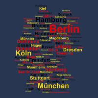 Germany Map Silhouette Towns Cities Flag Berlin Travel Men Denim Jacket | Artistshot