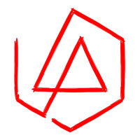 Red Linkin Pentagon Park V-neck Tee | Artistshot