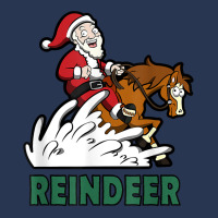 Reindeer Santa On A Reining Horse T Shirt Men Denim Jacket | Artistshot