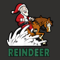 Reindeer Santa On A Reining Horse T Shirt Champion Hoodie | Artistshot