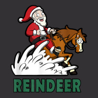 Reindeer Santa On A Reining Horse T Shirt Vintage Hoodie And Short Set | Artistshot