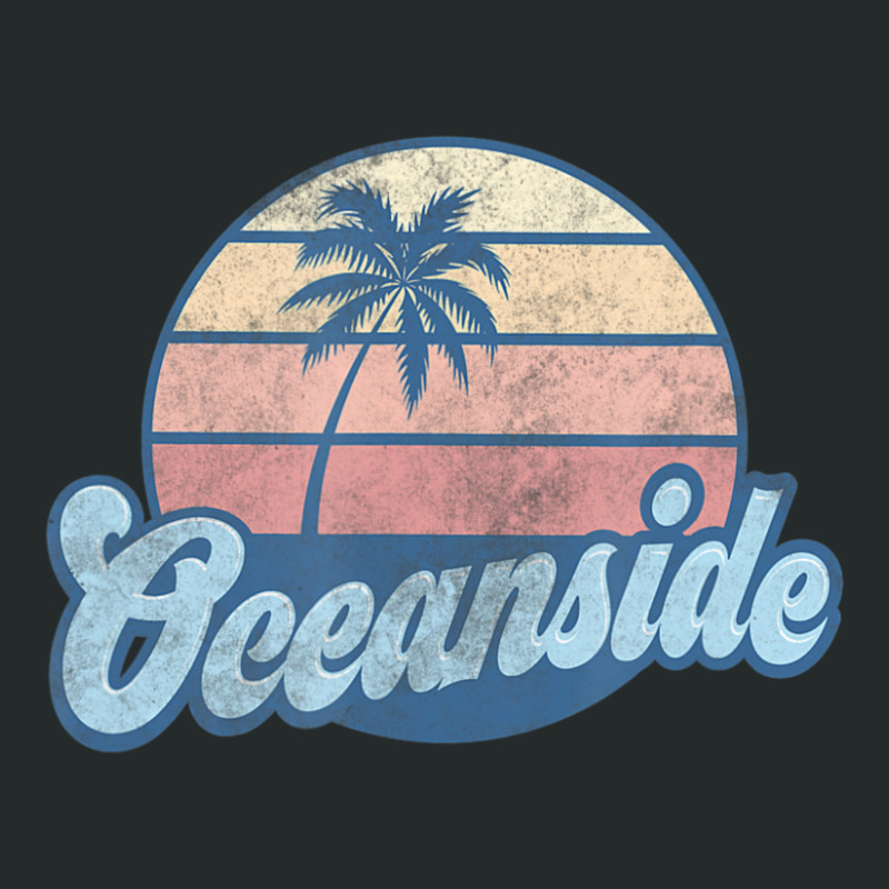 Oceanside California Ca Vintage 70s Retro Surfer Women's Triblend Scoop T-shirt by michaelyounger19 | Artistshot