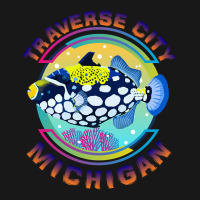 Traverse City Michigan Fishing Town, Clown Triggerfish With Colorful P Flannel Shirt | Artistshot