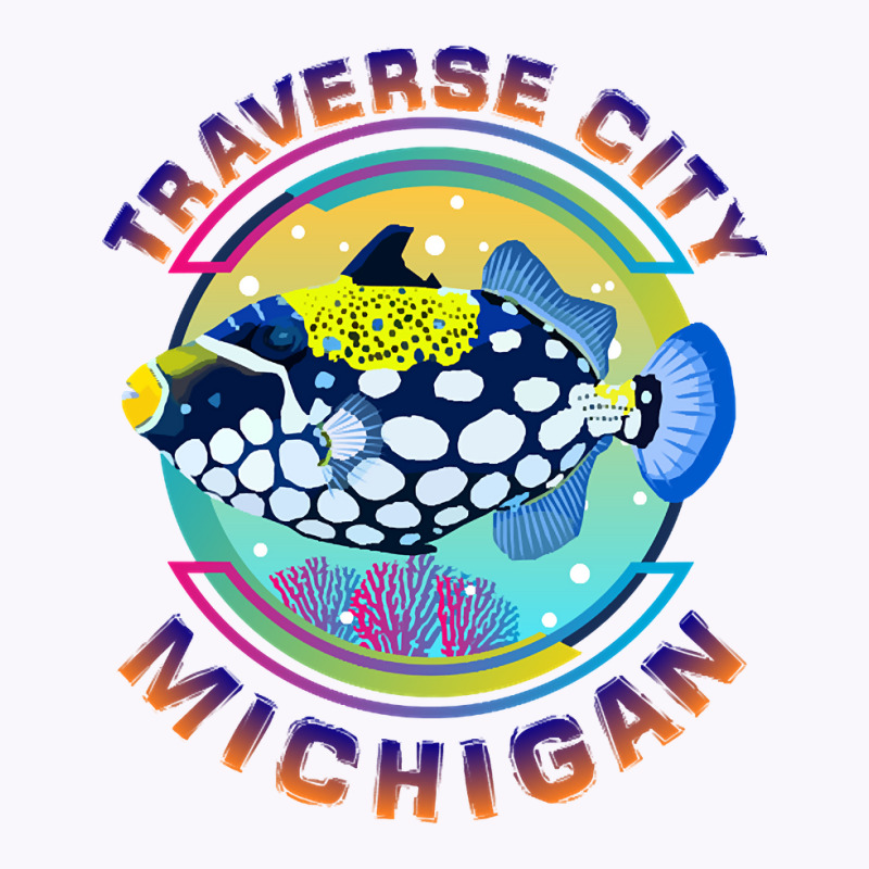 Traverse City Michigan Fishing Town, Clown Triggerfish With Colorful P Tank Top | Artistshot