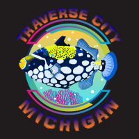 Traverse City Michigan Fishing Town, Clown Triggerfish With Colorful P Waist Apron | Artistshot