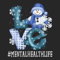 Mental Health Love Snowman Funny Winter Season Christmas T Shirt Men's T-shirt Pajama Set | Artistshot