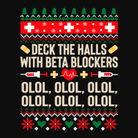 Deck The Halls With Beta Blockers Nurse Ugly Christmas Crop Top | Artistshot