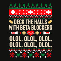 Deck The Halls With Beta Blockers Nurse Ugly Christmas Scorecard Crop Tee | Artistshot