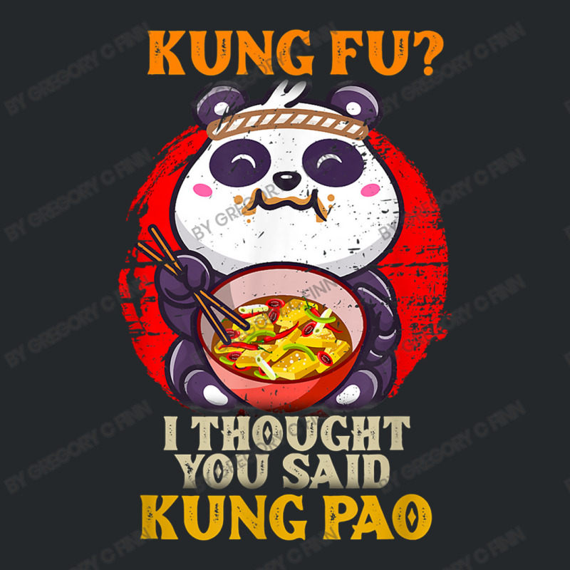 Chinese Food Pun Kung Fu Funny Panda Eating Kung Pao Lover Crewneck Sweatshirt | Artistshot