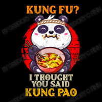 Chinese Food Pun Kung Fu Funny Panda Eating Kung Pao Lover Youth Zipper Hoodie | Artistshot