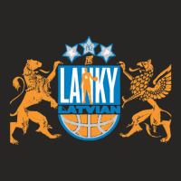 The Lanky Latvian Ladies Fitted T-shirt | Artistshot