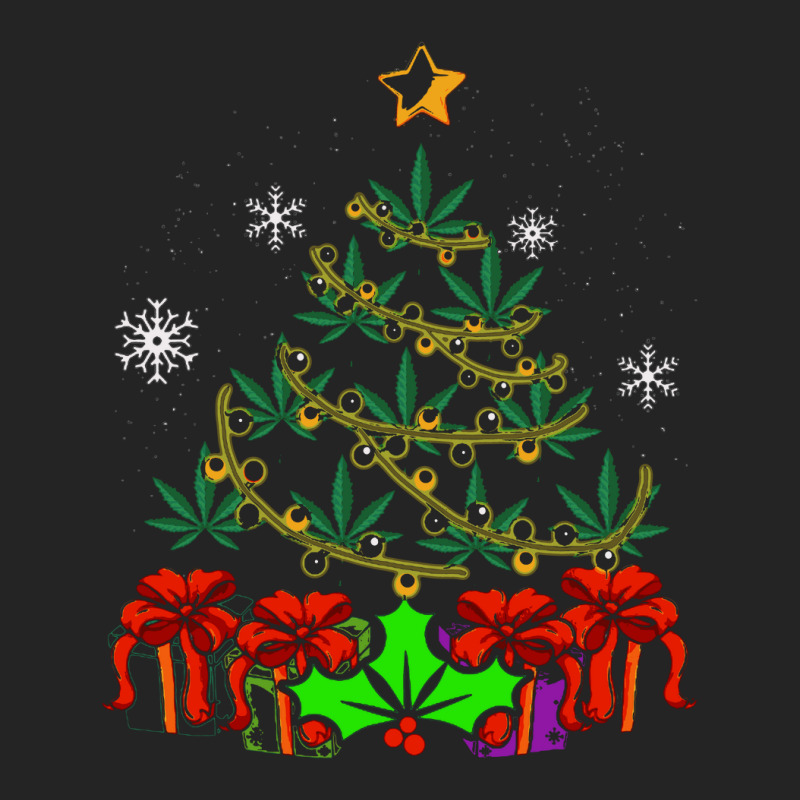 Annabis Christmas Marijuana Weed Leaf Light Up Tr 3/4 Sleeve Shirt by nobita1990_store | Artistshot