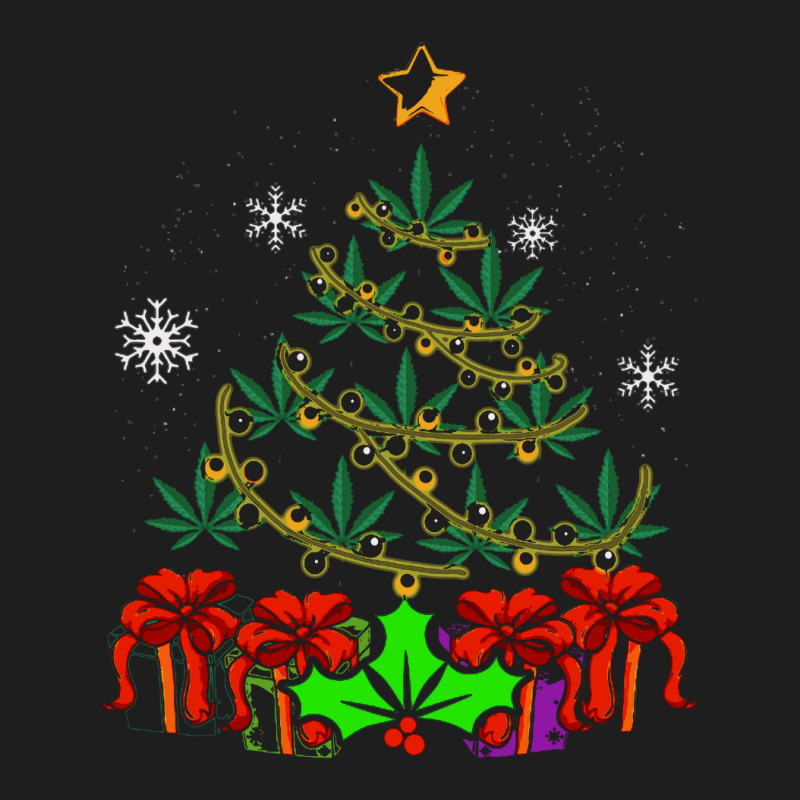 Annabis Christmas Marijuana Weed Leaf Light Up Tr Classic T-shirt by nobita1990_store | Artistshot