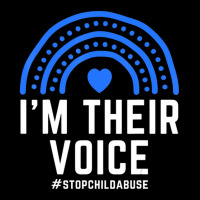 Hot Trend I'm Their Voice Heart Child Abuse Awareness Month Prevention Graphic Youth T-shirt | Artistshot