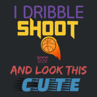 Dribble Shoot And Look Cute Crewneck Sweatshirt | Artistshot