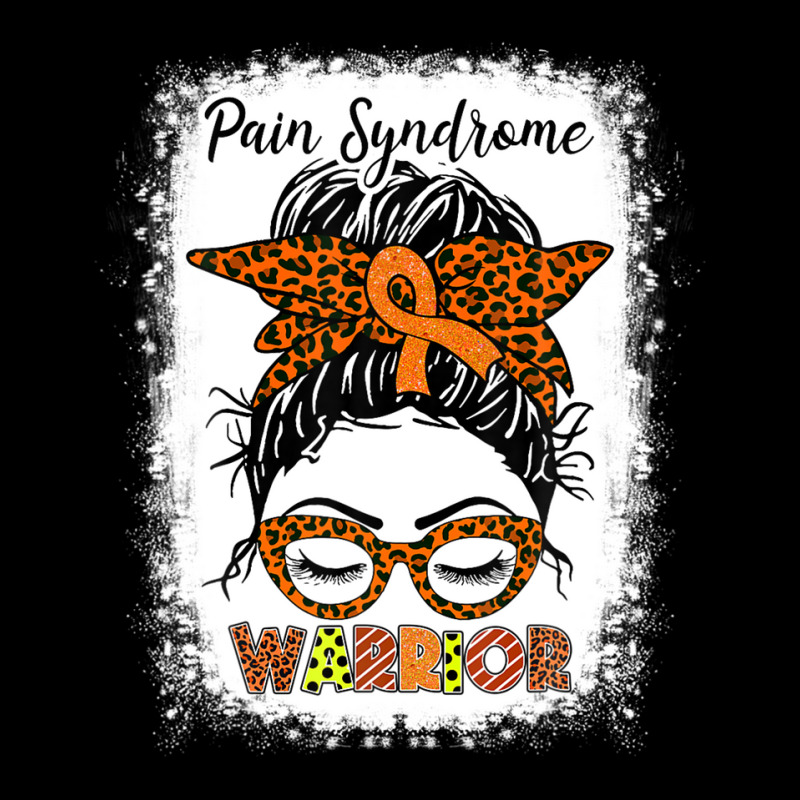 Pain Syndrome Warrior Messy Bun Orange Ribbon Leopard Women Adjustable Cap | Artistshot