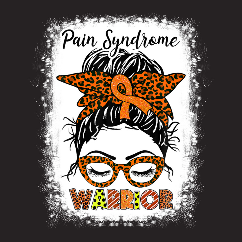 Pain Syndrome Warrior Messy Bun Orange Ribbon Leopard Women Vintage Cap | Artistshot