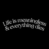 Life Is Meaningless Nihilist Typography Cropped Hoodie | Artistshot