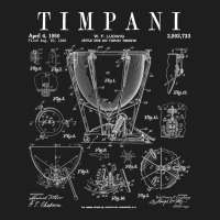 Timpani Kettle Drum Vintage Patent Timpanist Drawing Print Classic T-shirt | Artistshot