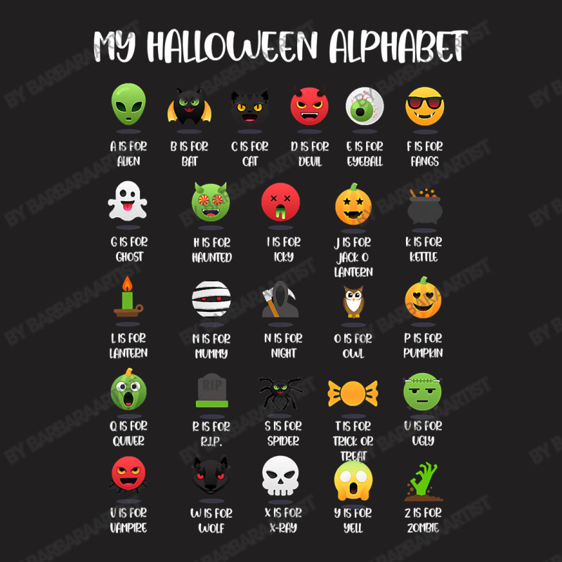 My Halloween Alphabet Funny Spooky Costume Design T-shirt | Artistshot