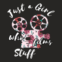 Just A Girl Who Films Stuff Camera Film Director Film Maker Ladies Fitted T-shirt | Artistshot