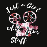 Just A Girl Who Films Stuff Camera Film Director Film Maker Scorecard Crop Tee | Artistshot