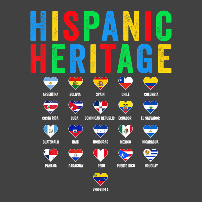 Hispanic Heritage Month Latin Countries Flag Latino Pride Vintage T-Shirt by musycksennaax | Artistshot