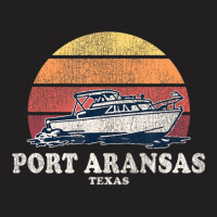 Port Aransas Tx Vintage Boating 70s Retro Boat T-shirt | Artistshot