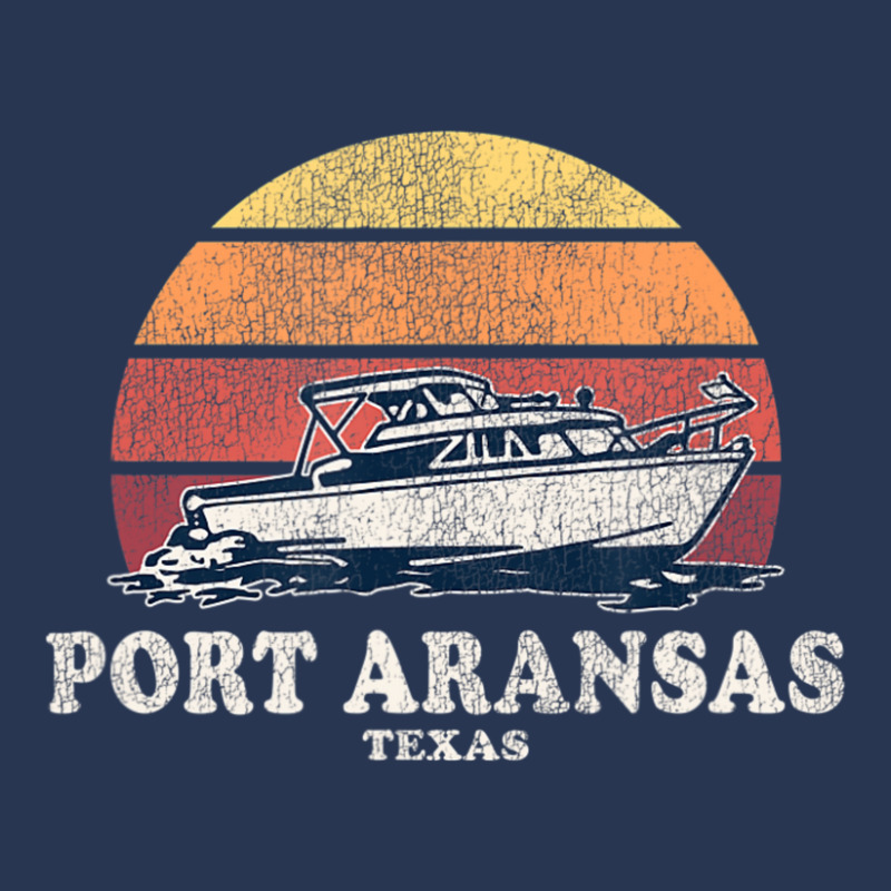 Port Aransas Tx Vintage Boating 70s Retro Boat Men Denim Jacket | Artistshot