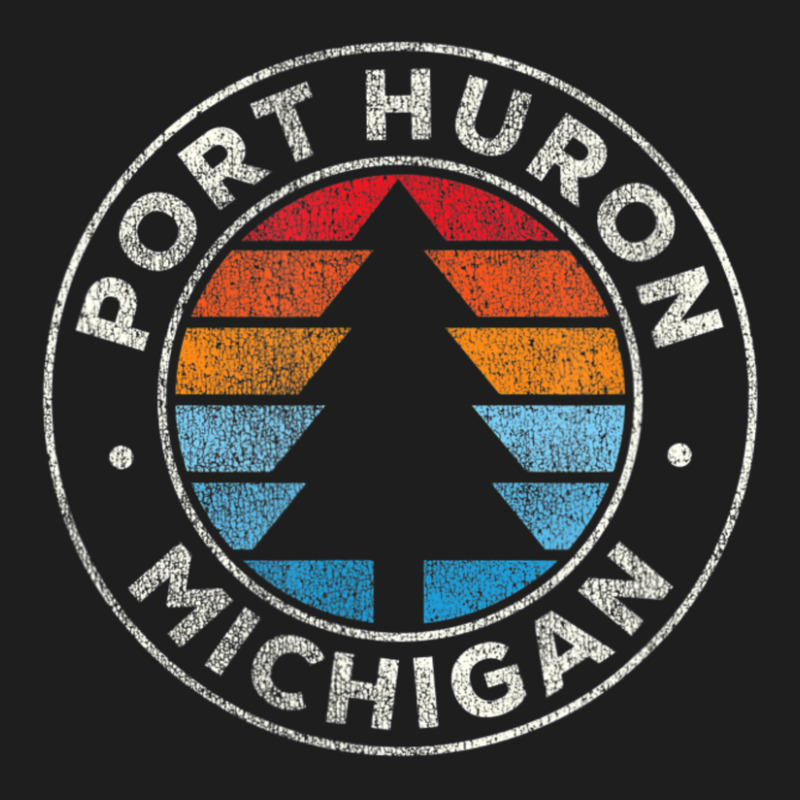 Port Huron Michigan Mi Vintage Retro 70s Classic T-shirt | Artistshot