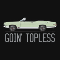 Goin Topless Sea Foam Green Metal Print Square | Artistshot