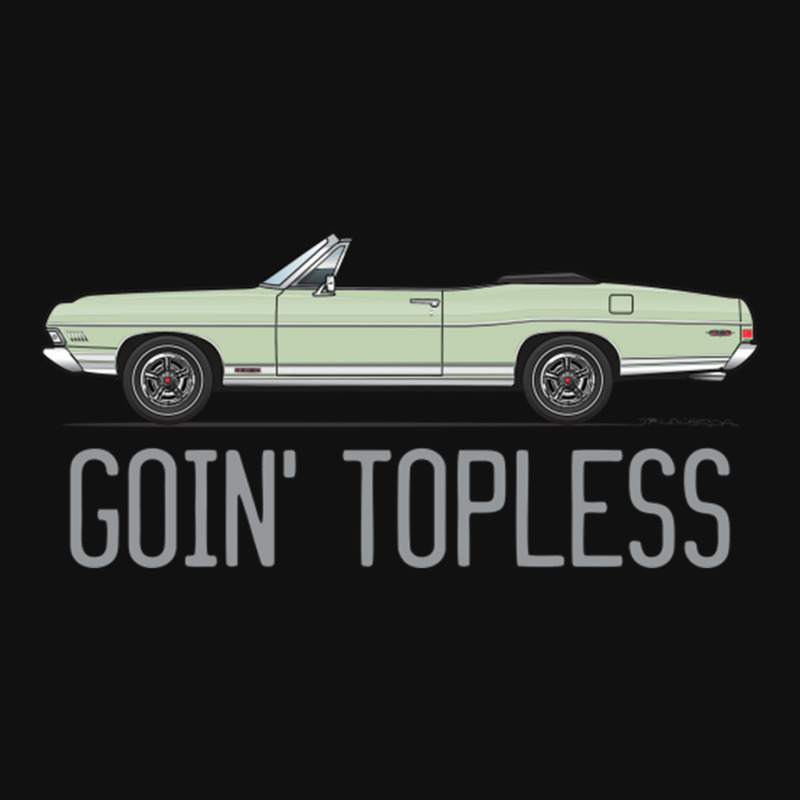 Goin Topless Sea Foam Green Metal Print Square | Artistshot