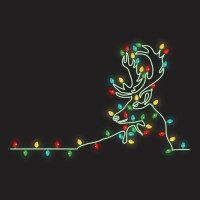 Drawing Reindeer  Christmas Light Tree Reindeer Xmas Snow Lover T-shirt | Artistshot