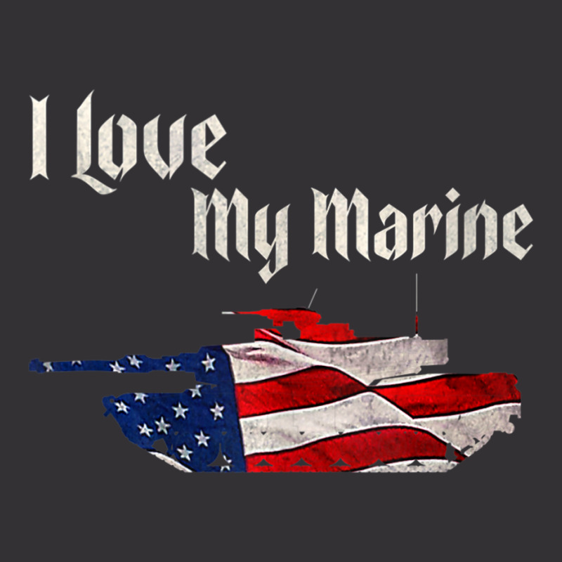 Distressed Support Military I Love My Marine Flag Marine Tank Top Vintage Short by bettincam | Artistshot