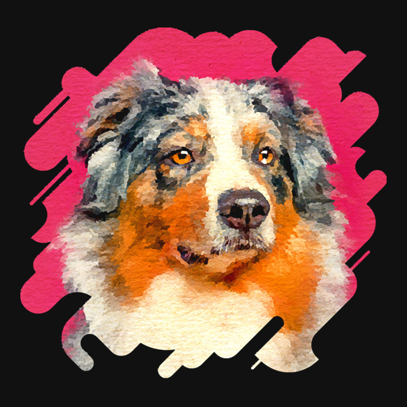 Australian Shepherd T  Shirt Australian Shepherd   Blue Merle Portrait Baby Bibs by gjohnston160 | Artistshot