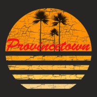 Provincetown, Ma Retro 70s Throwback Surf Ladies Fitted T-shirt | Artistshot