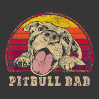 Trending Mens Pitbull Dad Vintage Smiling Pitbull On Toddler Hoodie | Artistshot