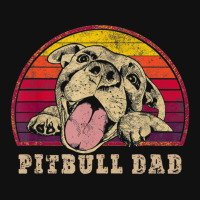 Trending Mens Pitbull Dad Vintage Smiling Pitbull On Graphic Youth T-shirt | Artistshot