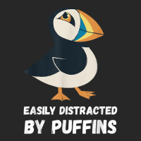 Puffin Easily Distracted Puffin Bird Lover Seabird Lover T Shirt Women's Pajamas Set | Artistshot