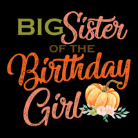 Big Sister Of The Birthday Girl Halloween Birthday Pumpkin Women's V-neck T-shirt | Artistshot