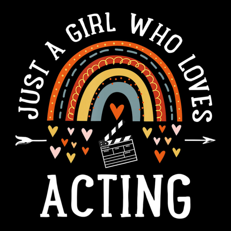 Limited Edition Just A Girl Who Loves Acting Rainbow Gifts For Theater Youth Zipper Hoodie by behindcedar22 | Artistshot